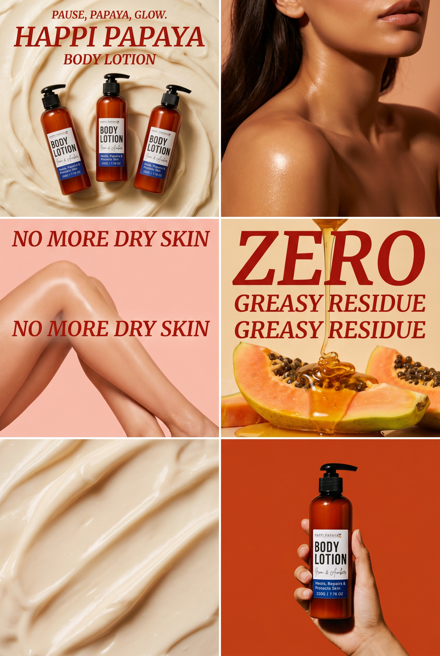 Happi Papaya Body Lotion for Deep Moisture Therapy