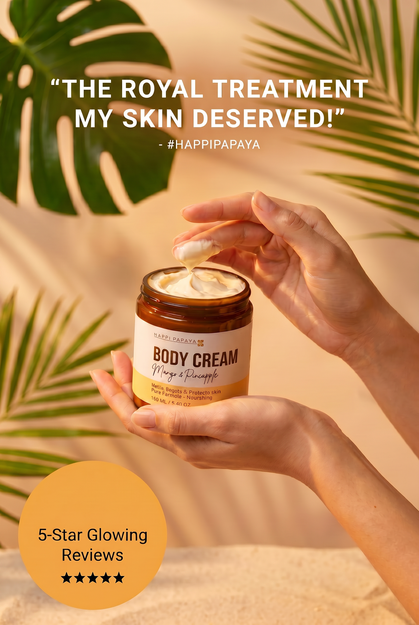 Happi Papaya Body Cream, make your skin Happi.