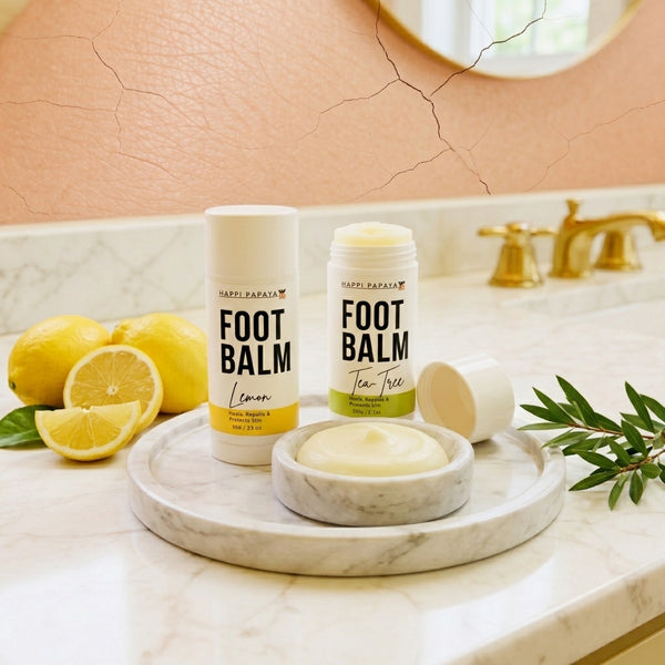 Happi Papaya Foot Balm – Intensive Heel & Foot Repair Balm| Restores Dry, Cracked Feet.