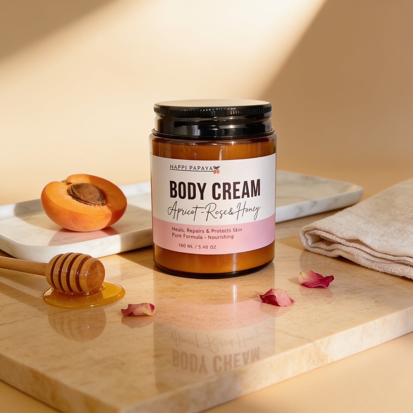Happi Papaya Body Cream, make your skin Happi.