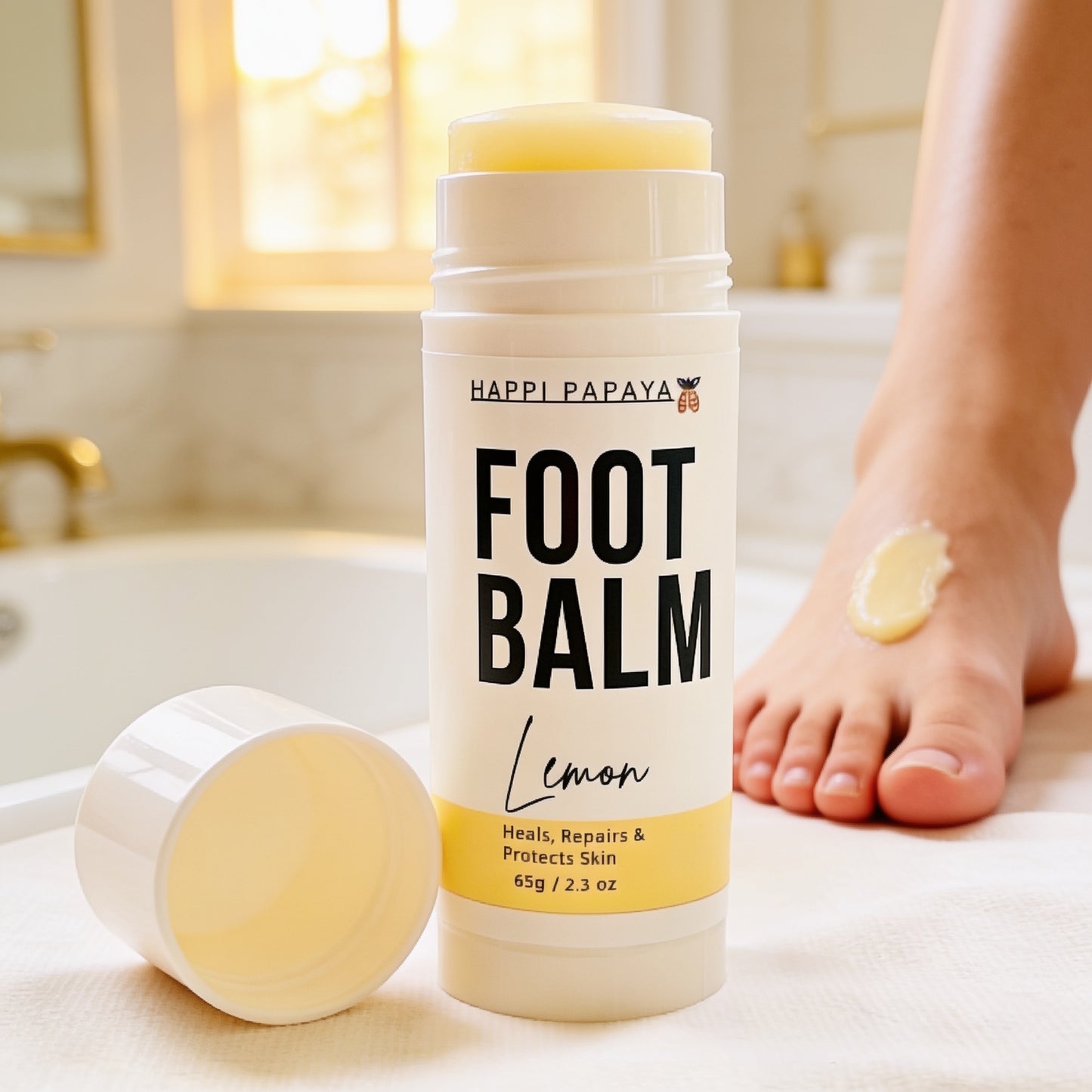 Happi Papaya Foot Balm-Repair, Restore & Maintain.